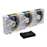 GAMDIAS Aeolus P2-1203U 120mm ARGB PWM Fan(3 Fan Pack w/USB Hub), Include Reverse Fan Blade x3, ARGB Sync Ready, Easy Installation & Cabless Daisy-Chain Design, Silent Operation, Up to 2400RPM, White